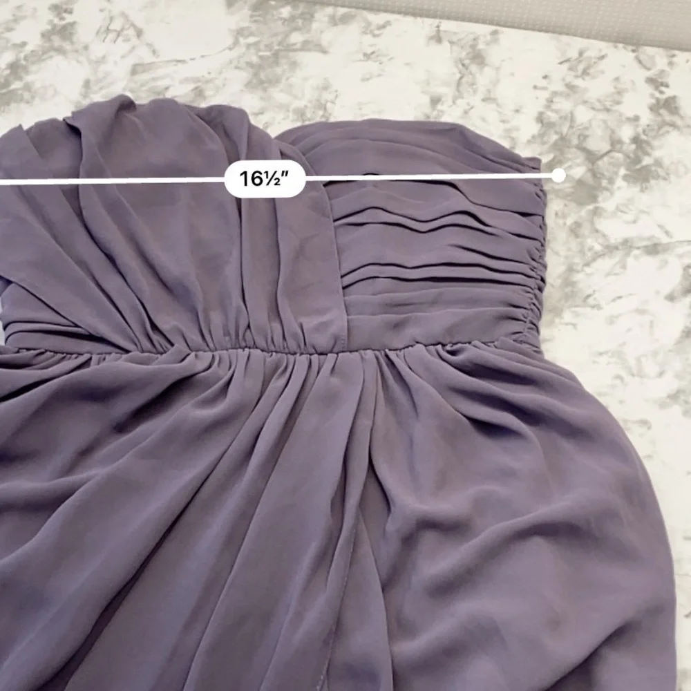 MM Couture by Miss Me Lavender Draped Sweetheart Neck Formal Dress size small - Picture 12 of 12